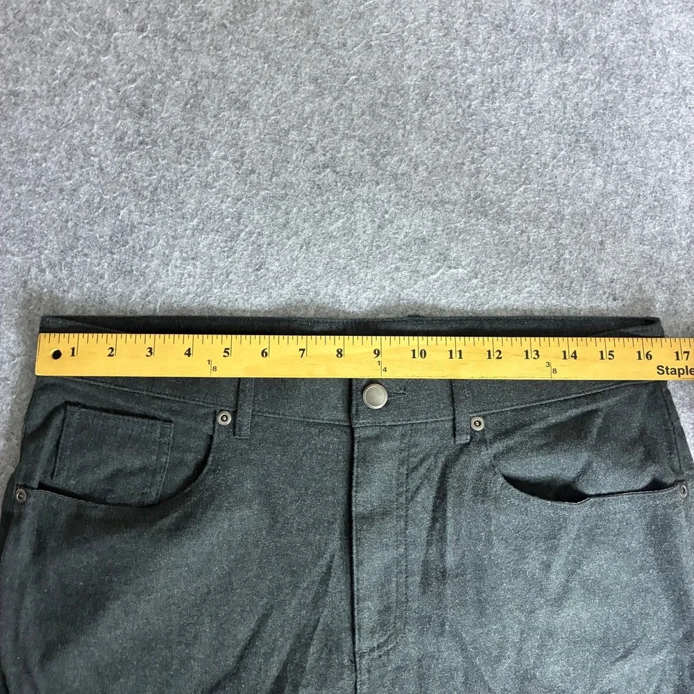 Kirkland Signature Mens Brushed Pants 33x31 Charcoal Gray Stretch Cotton